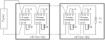 Электрическая схема включения двухканальных извещателей ИП102-1В2